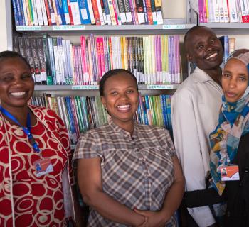 Librarians from Kibera Public Library. Librarians from Kibera Public Library.
