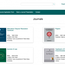 Screenshot of Georgia open access journals portal home page. 