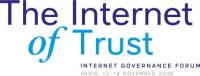 Logo of the IGF with the theme The Internet of Trust
