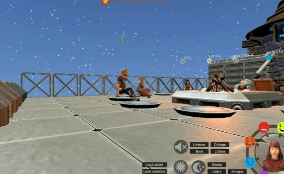 Example of a virtual gaming environment, with an avatar. 