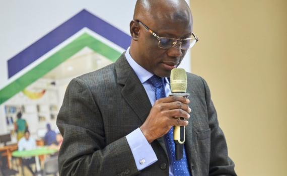 Ziblim Alhassan, Executive Director of the GhLA, speaking at the Stakeholders’ Forum in Accra, Ghana. Photo: GhLA.
