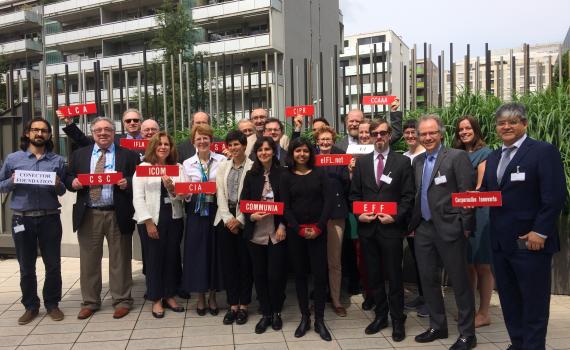 Representatives from the library, archive, museum and education sectors at SCCR/36.