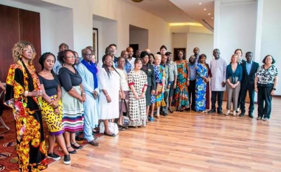 Librarians and representatives of RENs at the workshop in Ghana in March 2019.