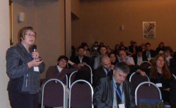 Library director Ms Dijana Sabolovic-Krajina presents at the international conference on Roma education policy. Library director Ms Dijana Sabolovic-Krajina presents at the international conference on Roma education policy.